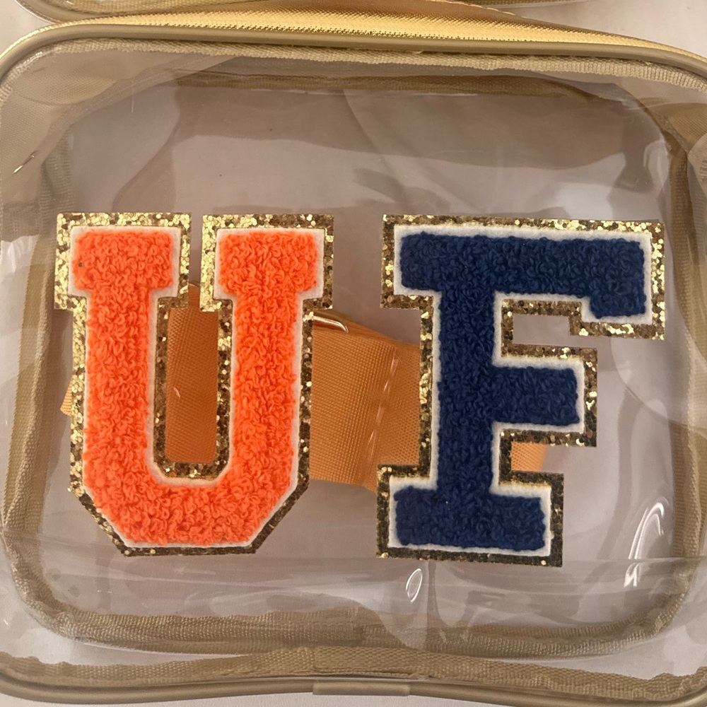 Orange & Navy Letter Patch Set - UF Style Appliqués